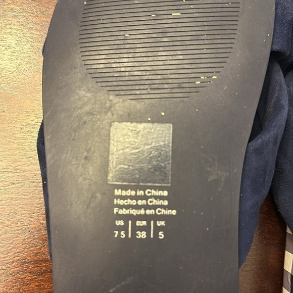 DRAPER JAMES STELLA SLIDES WOMENS SZ 7.5 NAVY & WHITE PLAID GINGHAM SANDAL - Picture 9 of 10